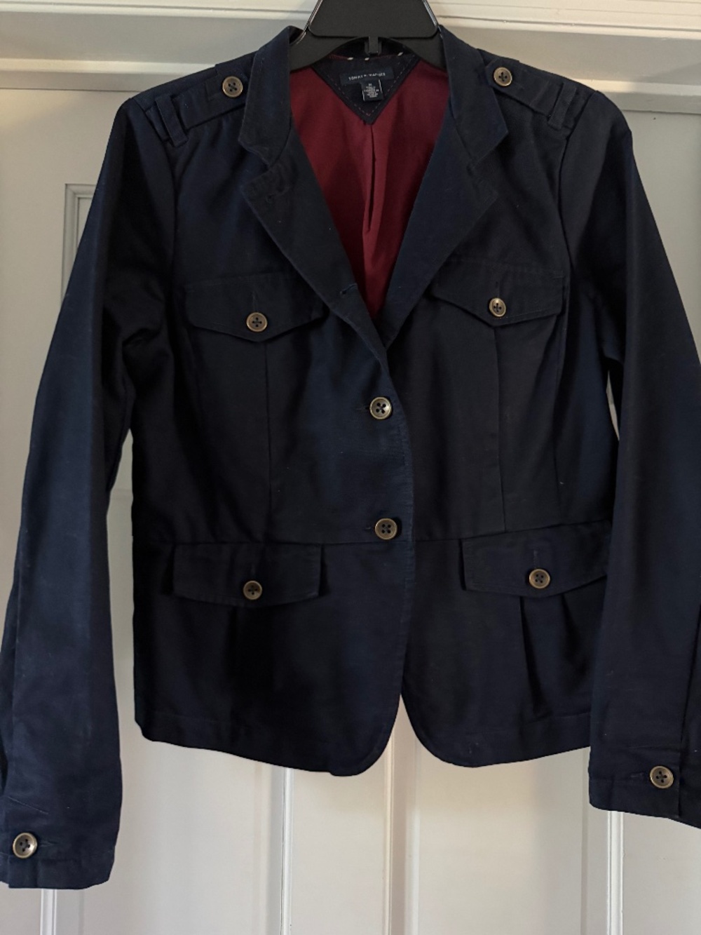 Tommy Hilfiger women’s blue military style blazer